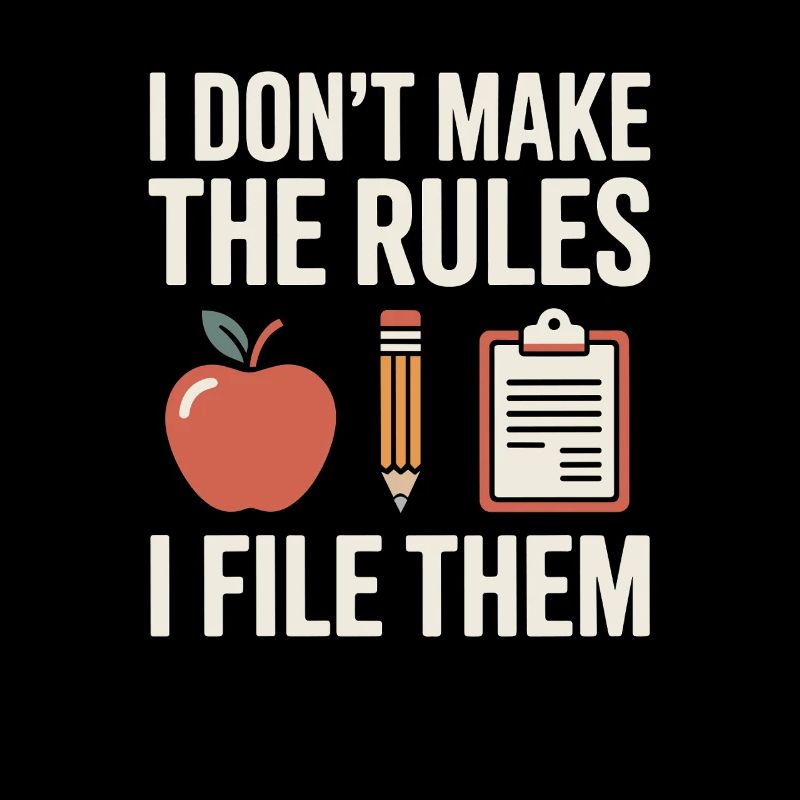 Funny Secretary Saying Don't Make Rules File Them