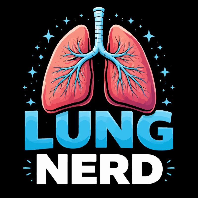Lung Nerd : Illustration colorée de Lung