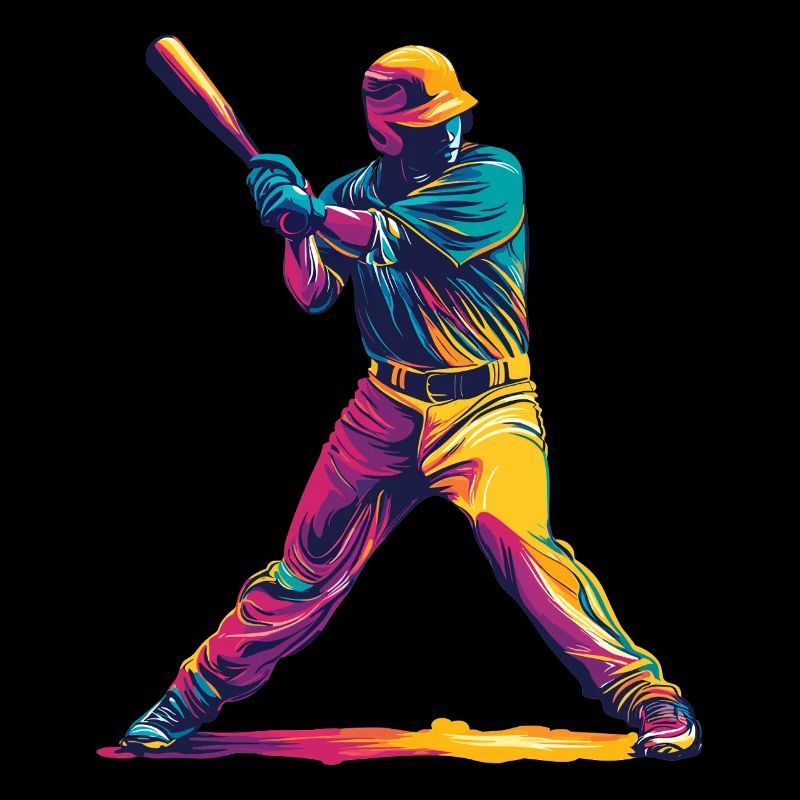 Farbexplosion Baseballschläger