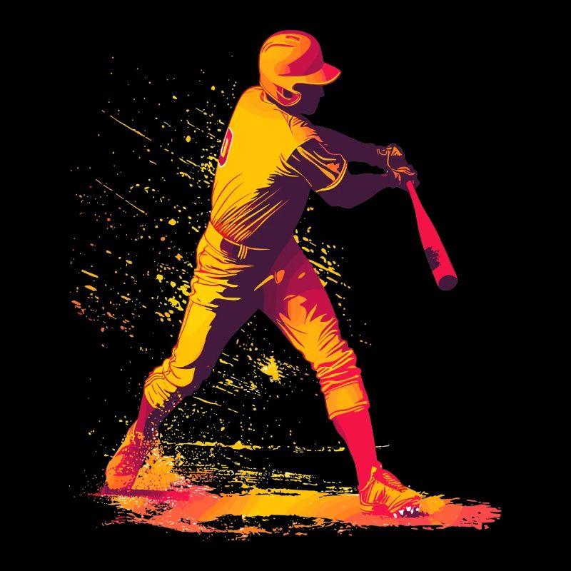 Farbexplosion Baseball-Schläger