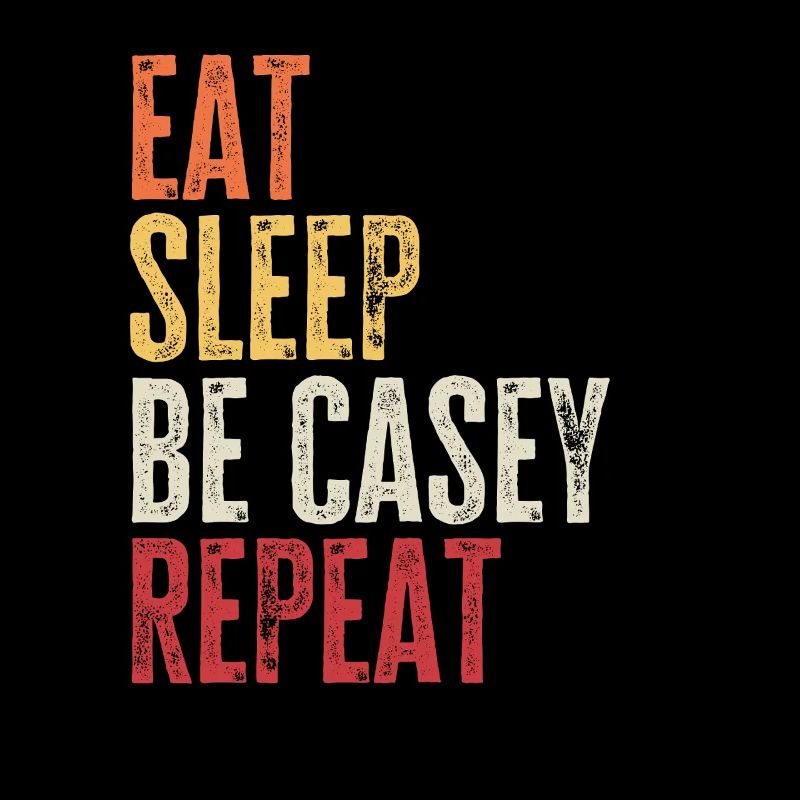 Mange, dors, sois Casey, répète le nom rétro