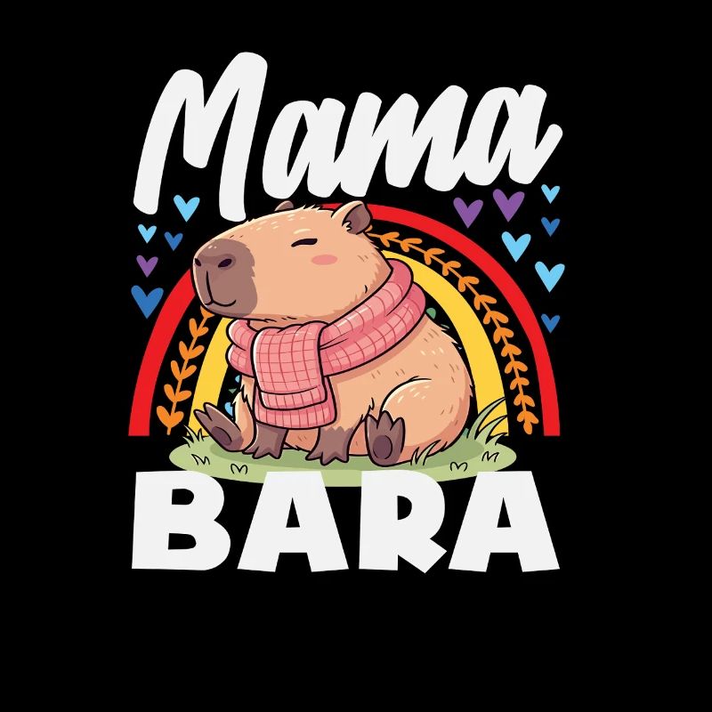 Boho Regenbogen Mama Bara Capybaras Niedlich