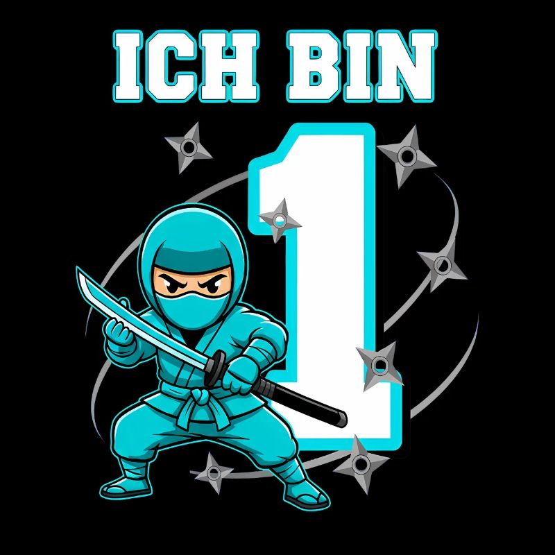 I'm 1 Ninja 1st Birthday Turquoise