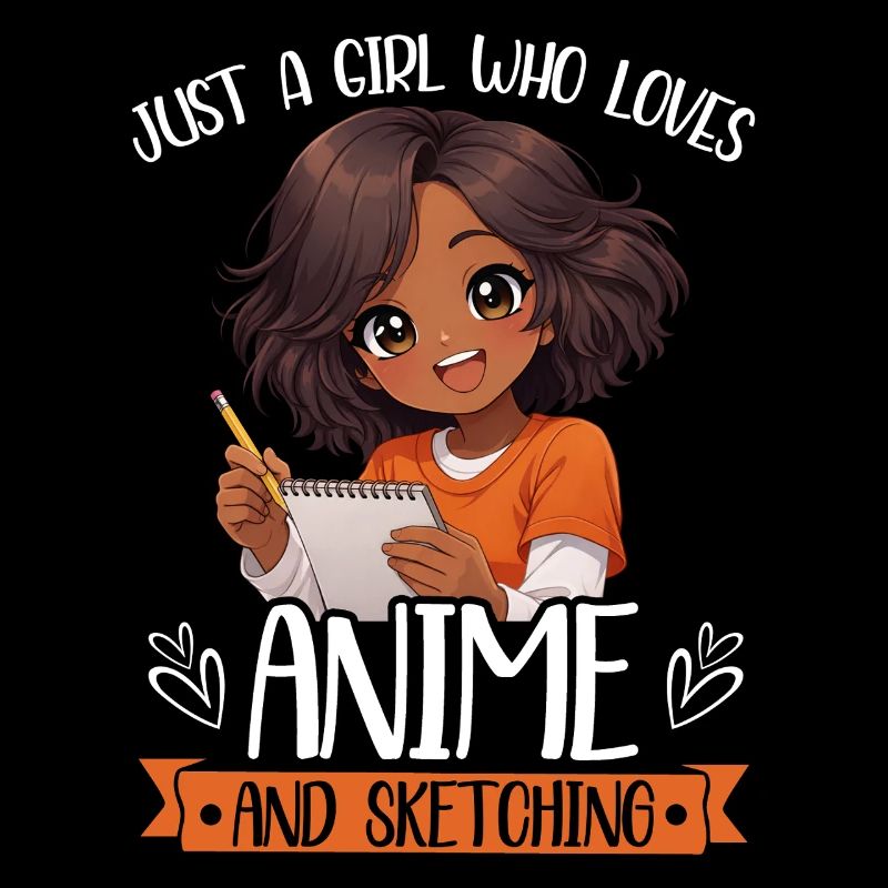 Nur Ein Mädchen, Das Anime Liebt Und Afro Zeichnet