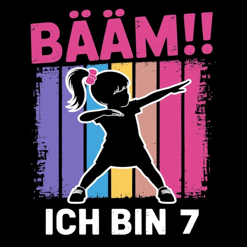 Bääm Ich bin 7 Dabbing Mädchen 7. Geburtstag
