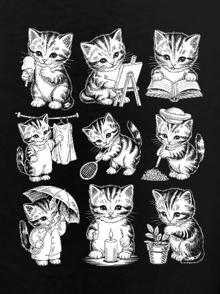 Kitten Library Adventure
