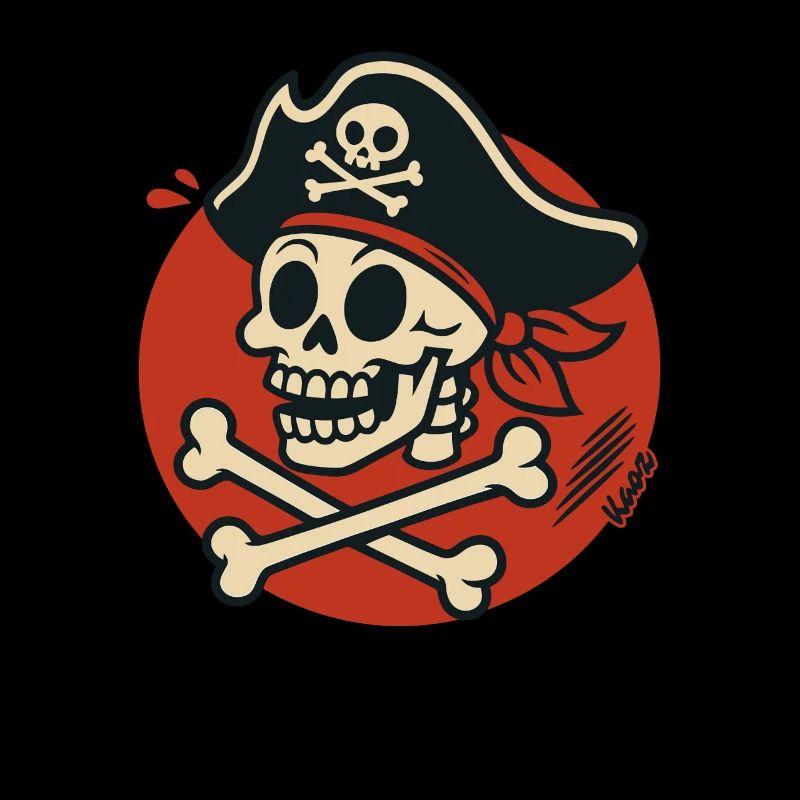 Pirate skull with crossed bones