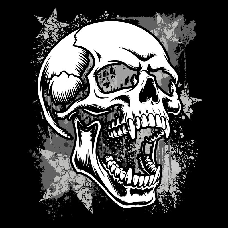 Grunge Schädel Farbspritzer