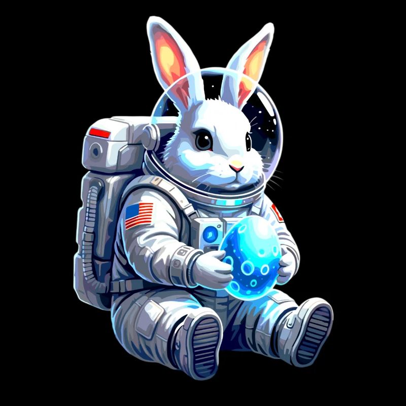 Astronaut Easter Bunny Space Egg