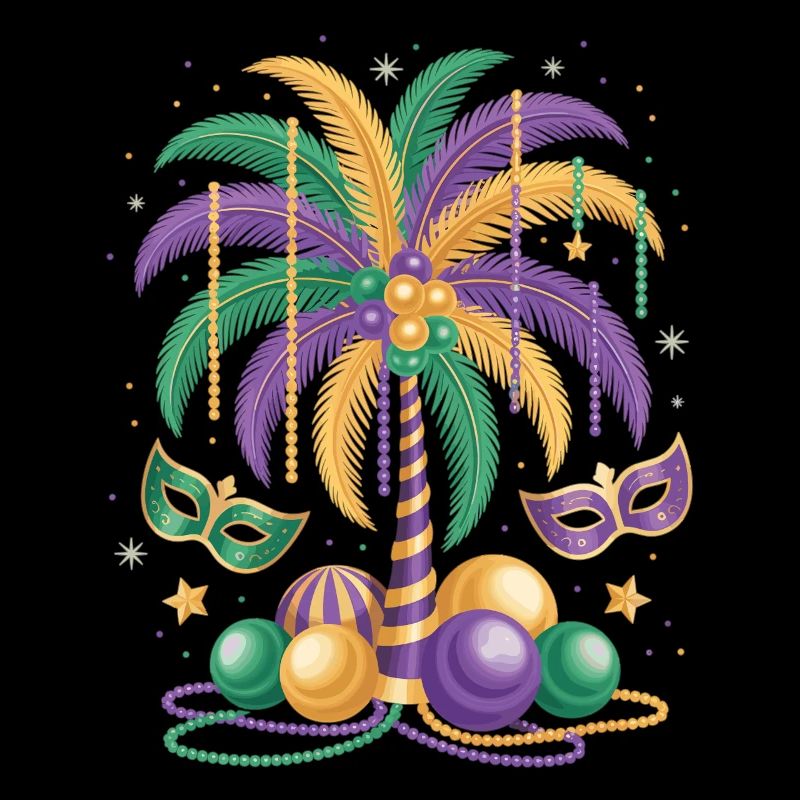 Chemise de palmier Mardi Gras – Carnaval