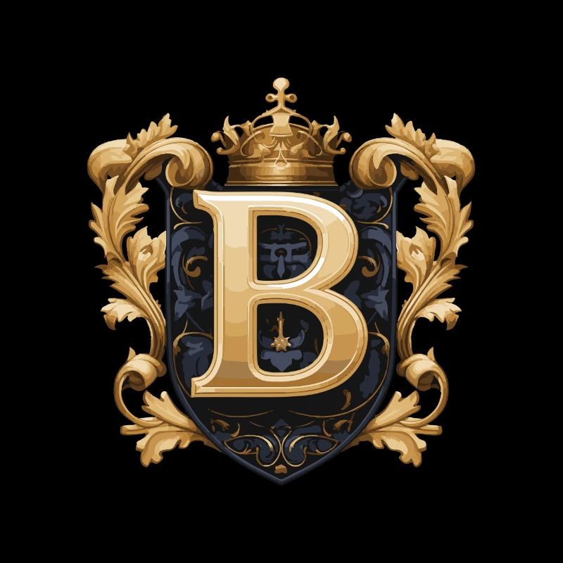 B Buchstabe Name Krone