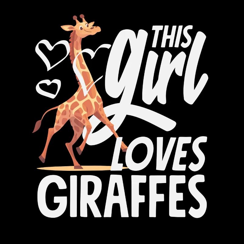 Dieses Mädchen liebt Giraffen Herz
