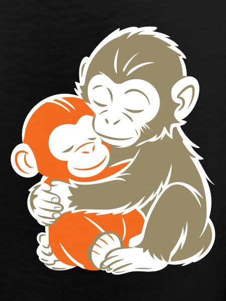 Hugging Monkey Duo