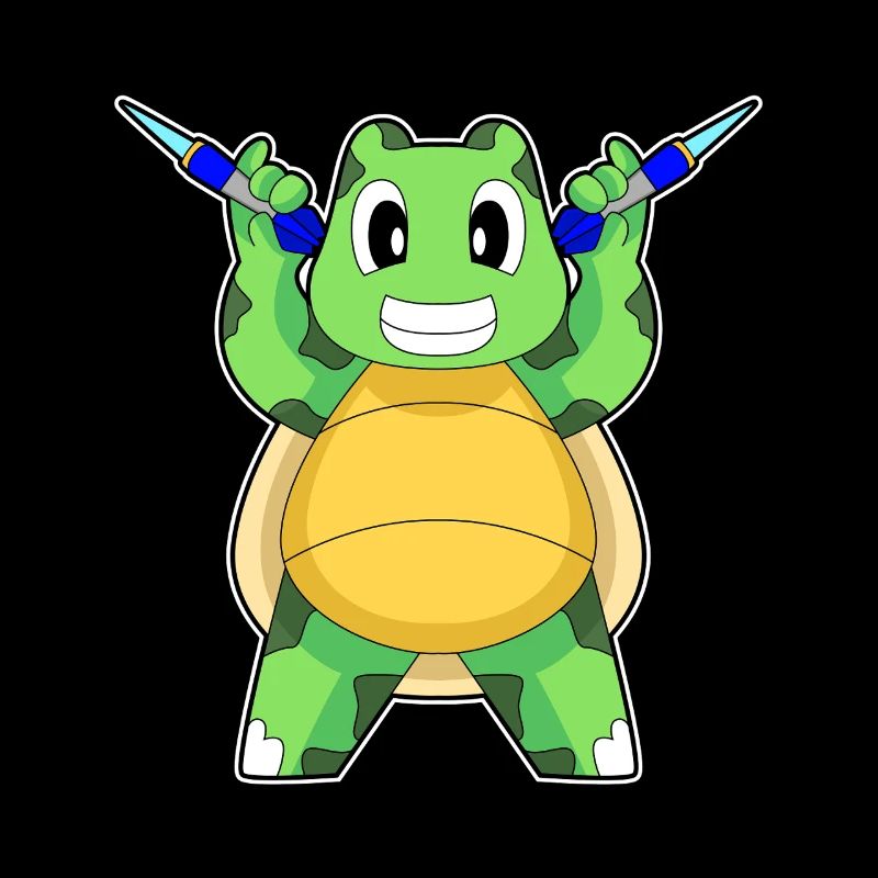 Sport de fléchettes Tortue