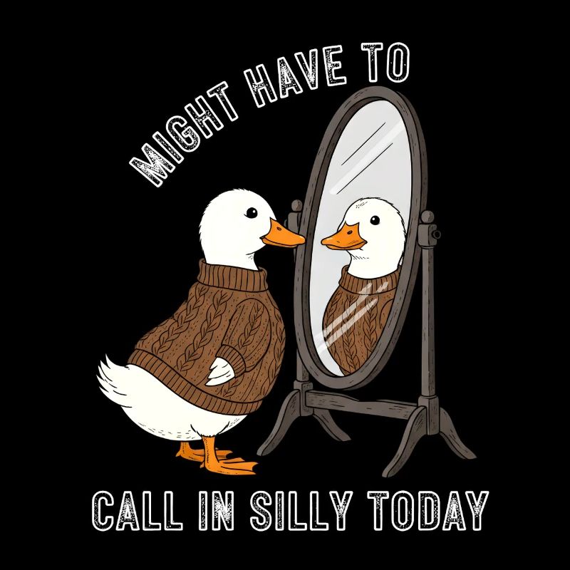 Ente Spiegel Pullover Motiv