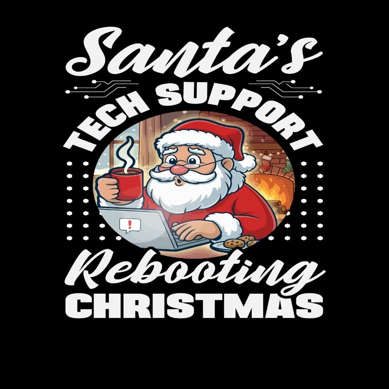 Santa Tech Support Christmas IT
