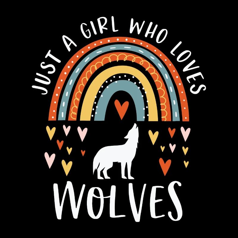 Nur ein Mädchen, das Wölfe liebt