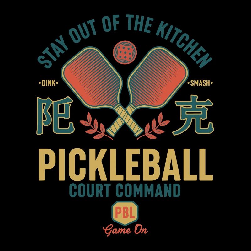 Pickleball Funny Player Kitchen Court Command