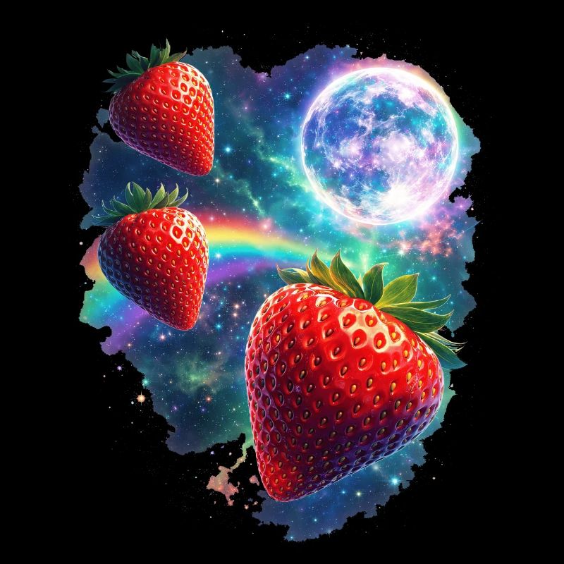 Kosmische Erdbeeren im Sternenlicht