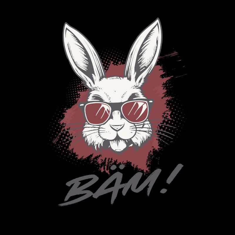 Cool Bunny BÄM Statement Statement Drôle