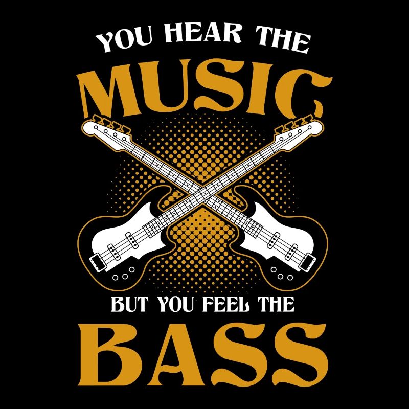 Musique Basse Guitares électriques croisées Graphisme rétro