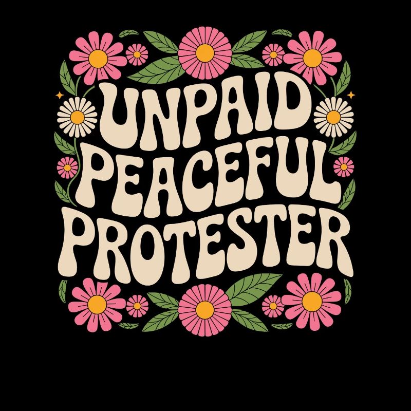Unpaid Peaceful Protester Activist Saying Demo