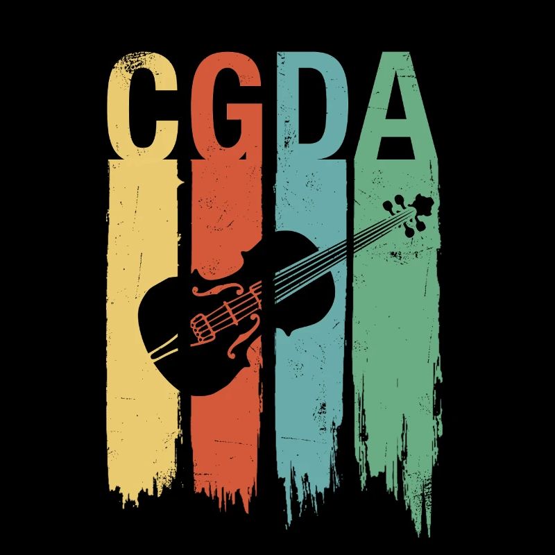 CGDA viola tuning string musician retro