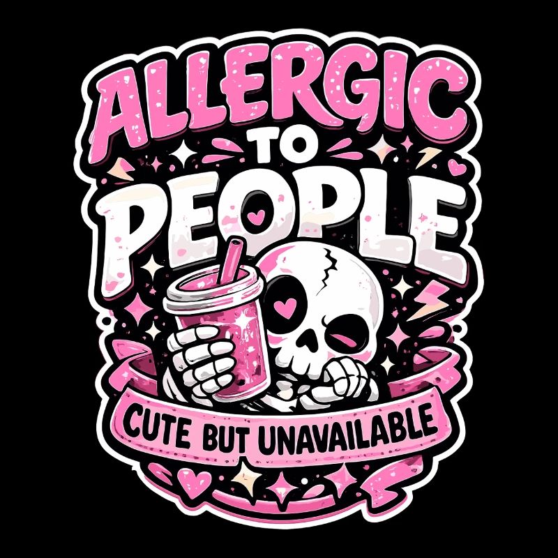 Allergic to People süßes Gothic Statement