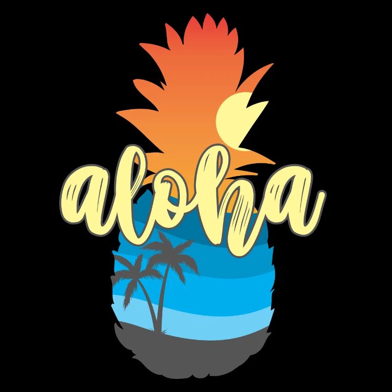 Aloha Sunset Pineapple – Ambiances de la plage d’Hawaï