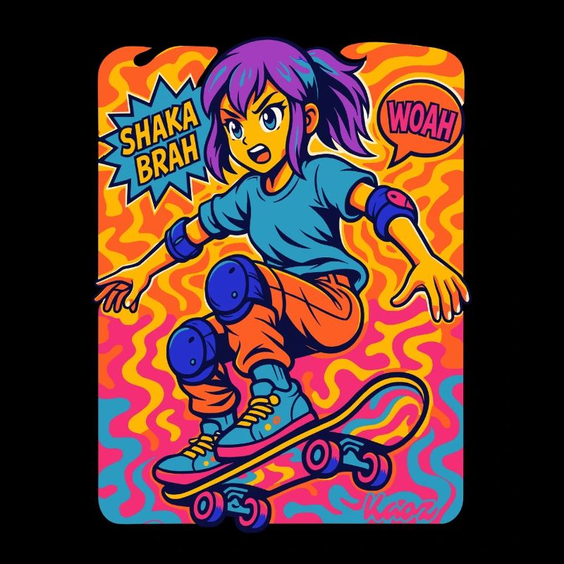 Shaka Brah Skater Pop Art