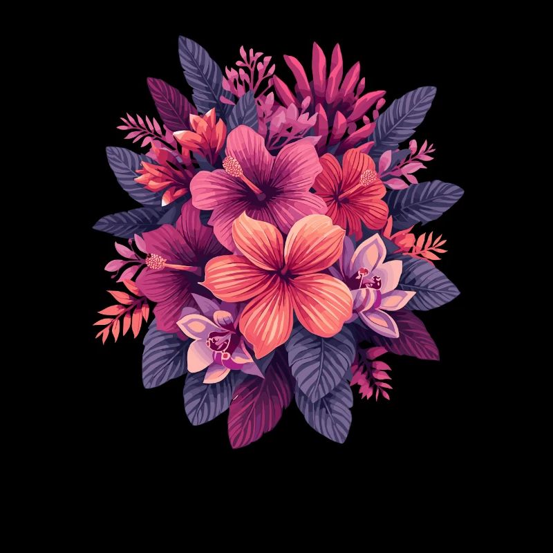 Fleurs tropicales d’hibiscus