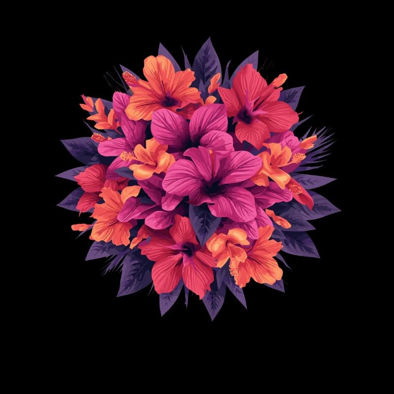 Bouquet de fleurs de feu d’hibiscus