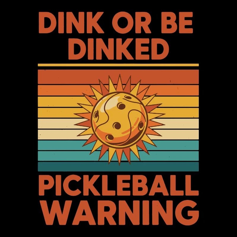 Pickleball-lustiger Spieler Dink Oder Werde Dinked
