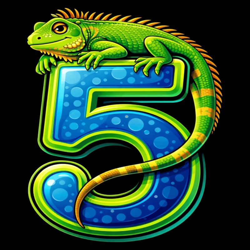 Caméléon Vert 5 ans