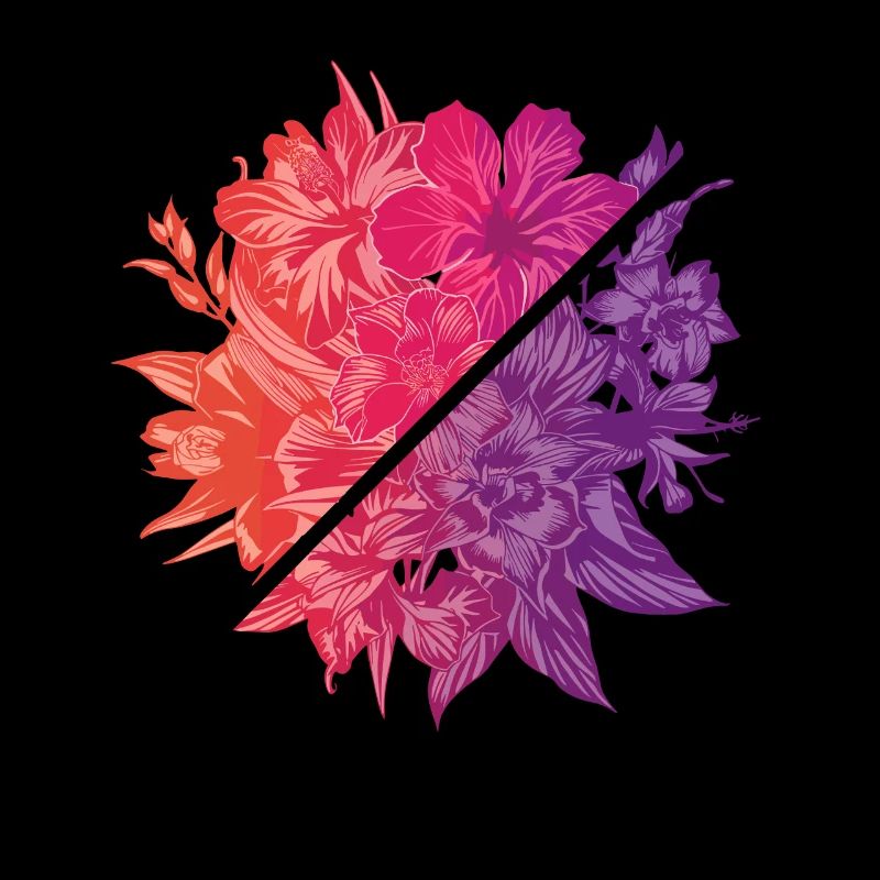 Flowers & Rainbow Diagonal