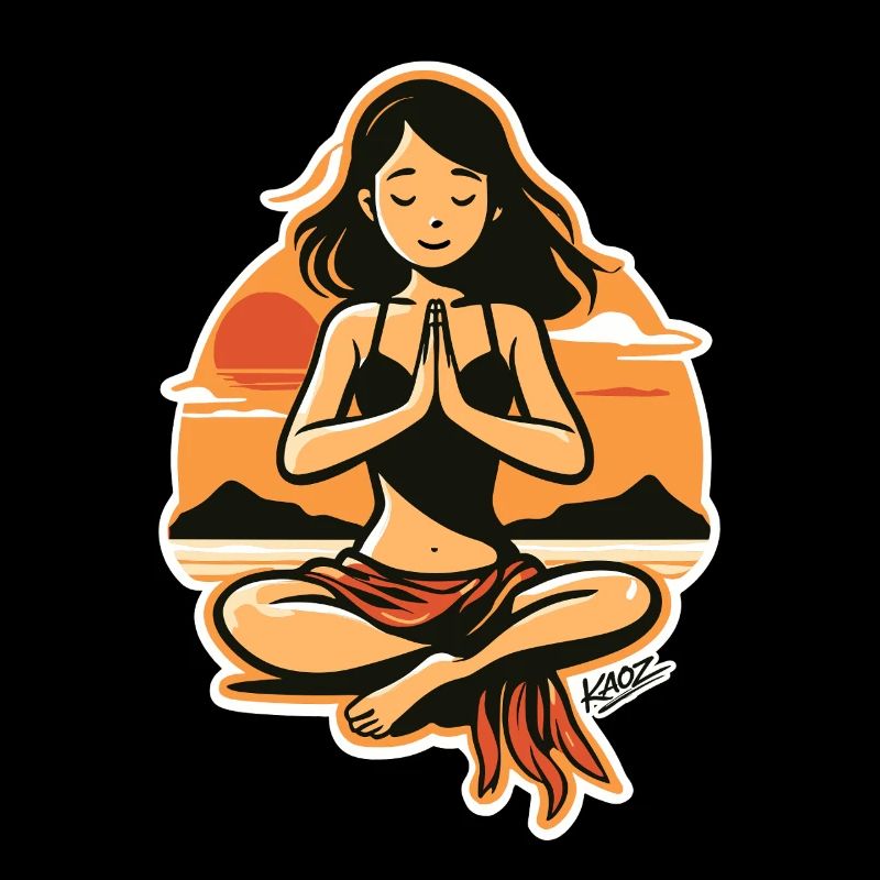 Sunset Meditation Silhouette