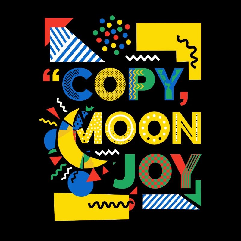 Explosion de couleurs de Moon Joy Pop Art