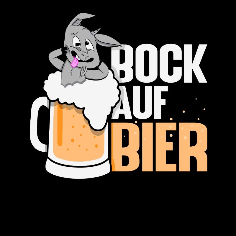 Bock auf Bier Biertrinker Ziege