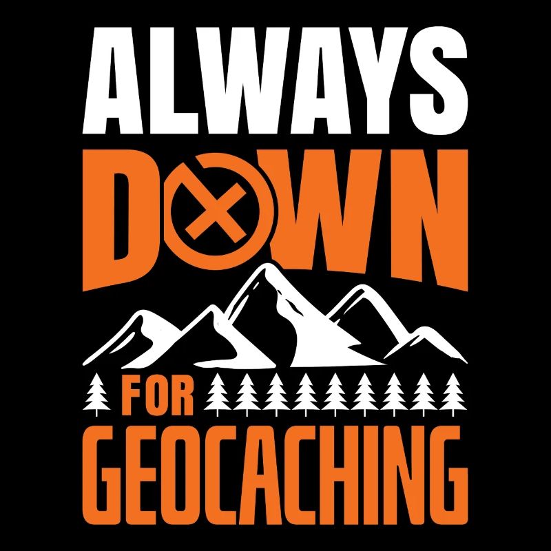 Down For Geocaching GPS Hunter Art