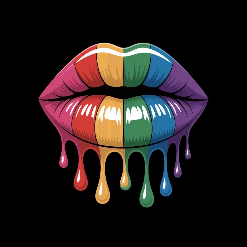 Rainbow Lips Drops lgbtqia+