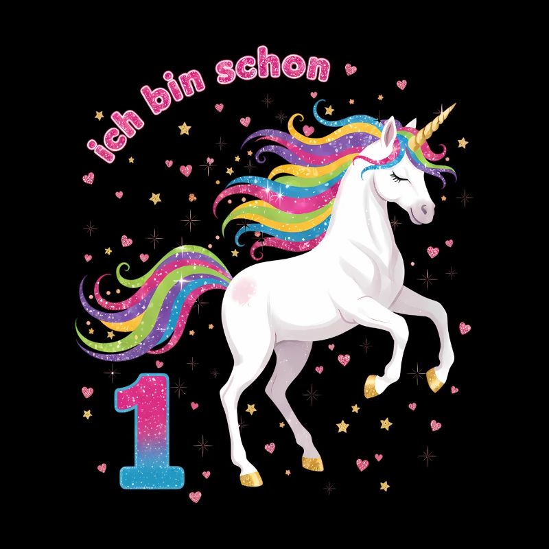 1. Geburtstag Einhorn Mädchen Ich bin schon 1