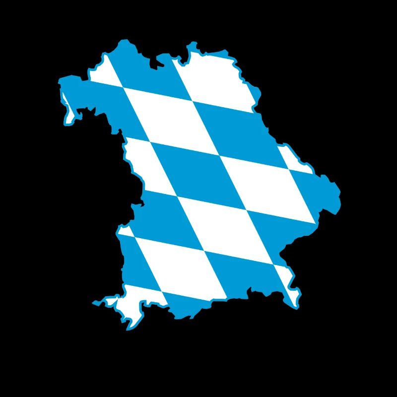 Bavaria map with blue and white diamond pattern