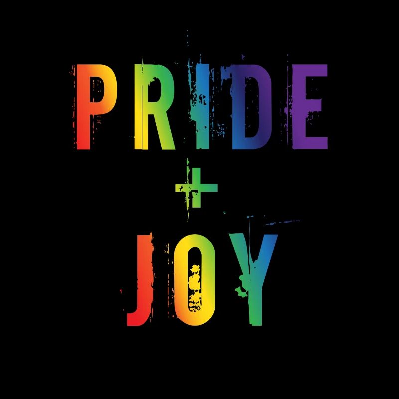 Pride Joy Rainbow LGBTQ Typography Design