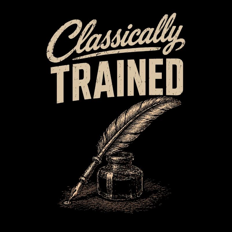 Classically embossed: quill & ink