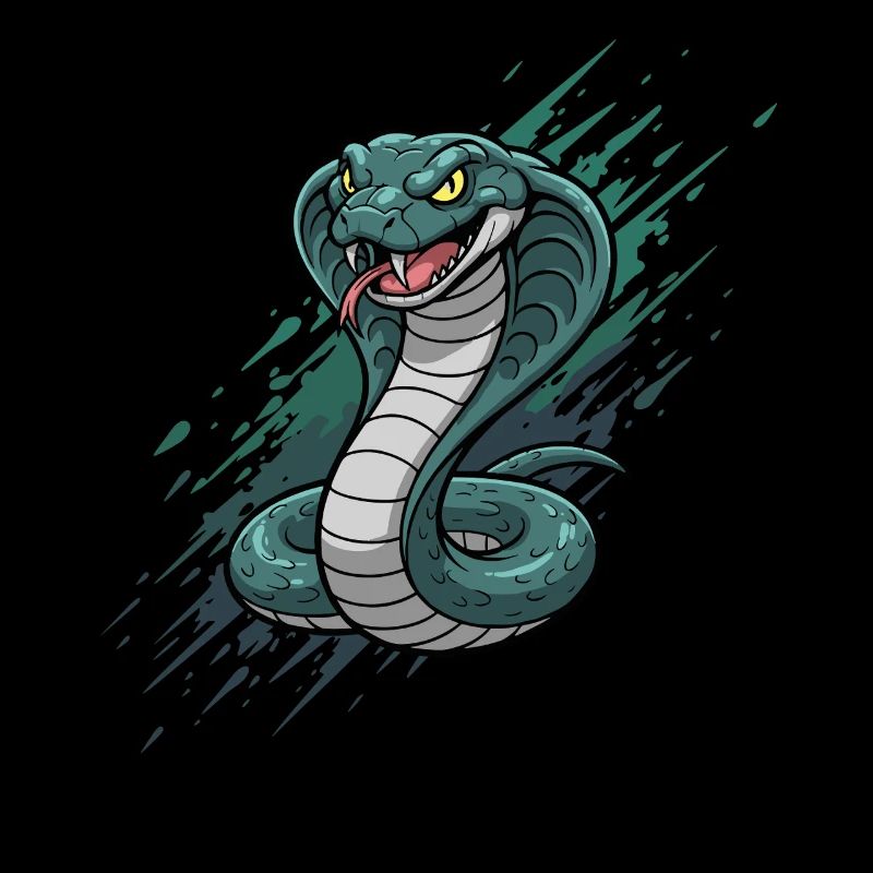 Cobra dans un motif d’impression d’attaque