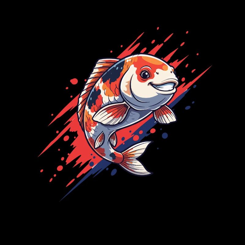 Koi-Splash Red Blue Style