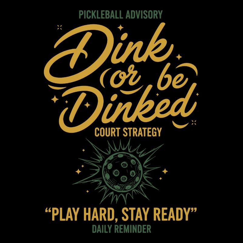Pickleball Dink Or Be Dinked Funny Player Play