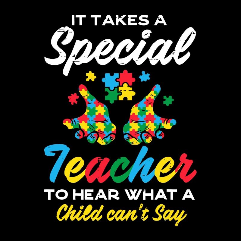 Special Teacher Puzzle Hearts Tee