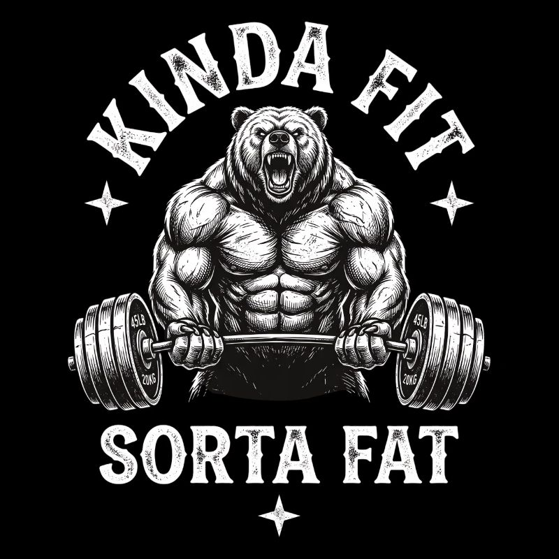 Kinda Fit Sorta Fat Bär Gewichtheben