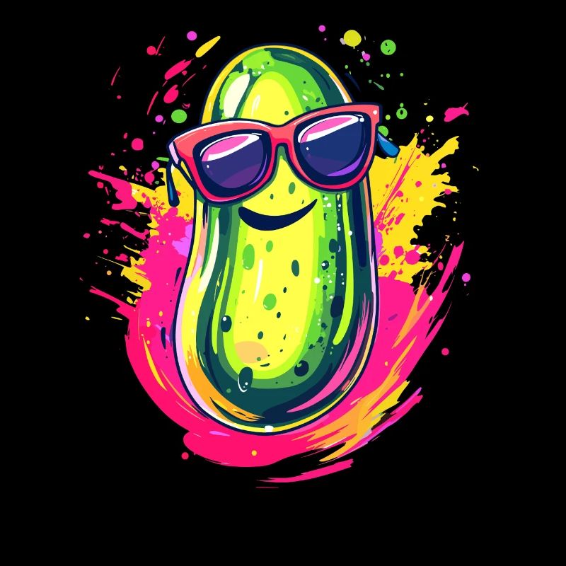 Coole Gurke mit Sonnenbrille